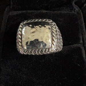 Silpada 925 Sterling Silver Hammered Braided Ring - size 8